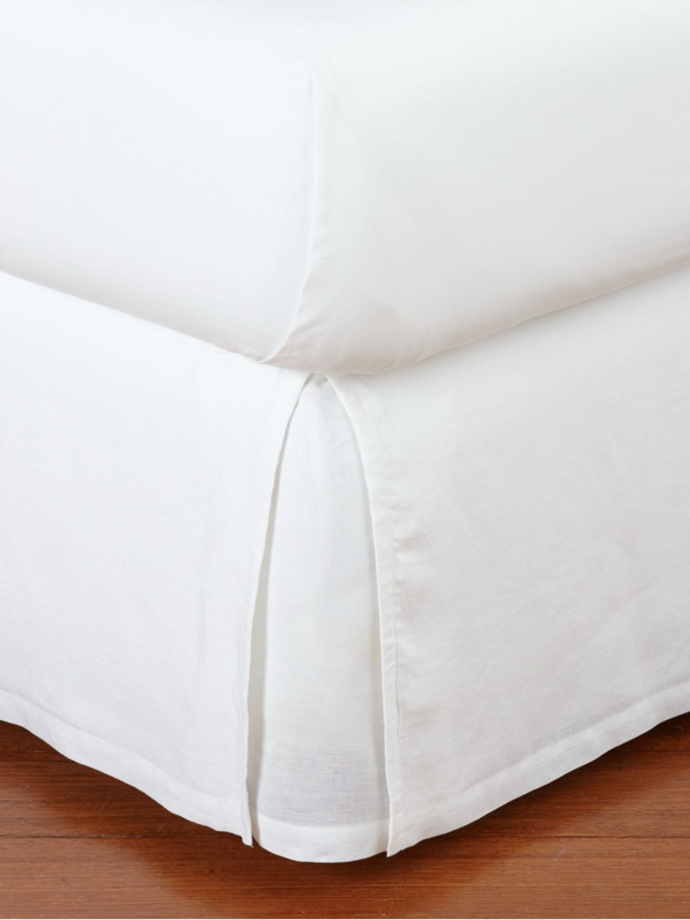 Pottery Barn Cotton / Linen Bed Skirt With Side Pleats 14”’/ KiNG Size